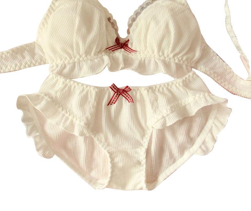 Sweet Lolita Ruffle Lace Bra & Panty Set