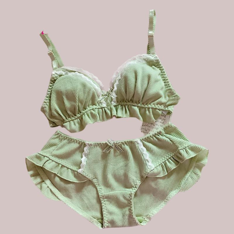 Sweet Lolita Ruffle Lace Bra & Panty Set