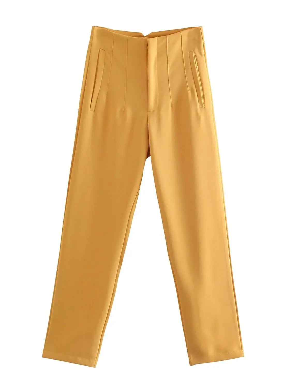 Timeless High-Waist Tailored Pants - Classic Solid Colors