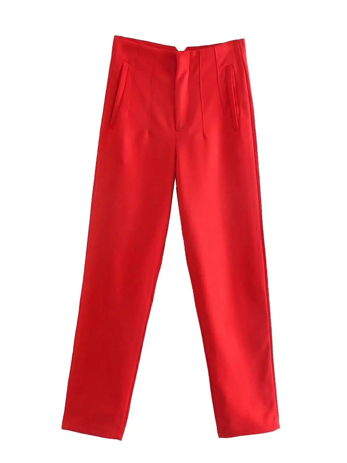 Timeless High-Waist Tailored Pants - Classic Solid Colors