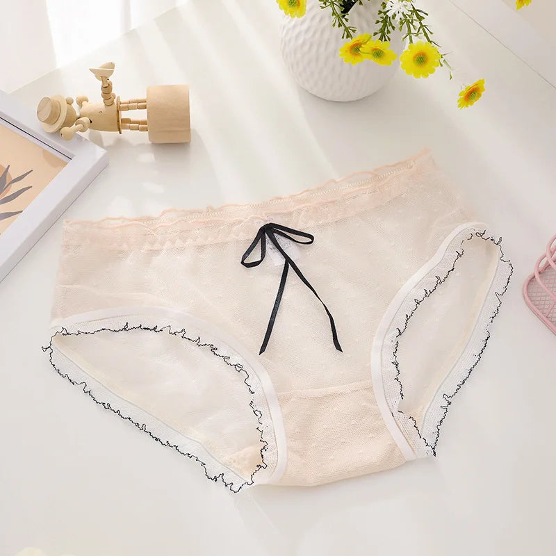 Charming Japanese Gauze Underwear – Elegant Prints for Women