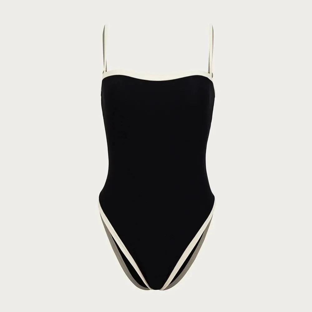 Elegant Stitch One-Piece Swimsuit for Women