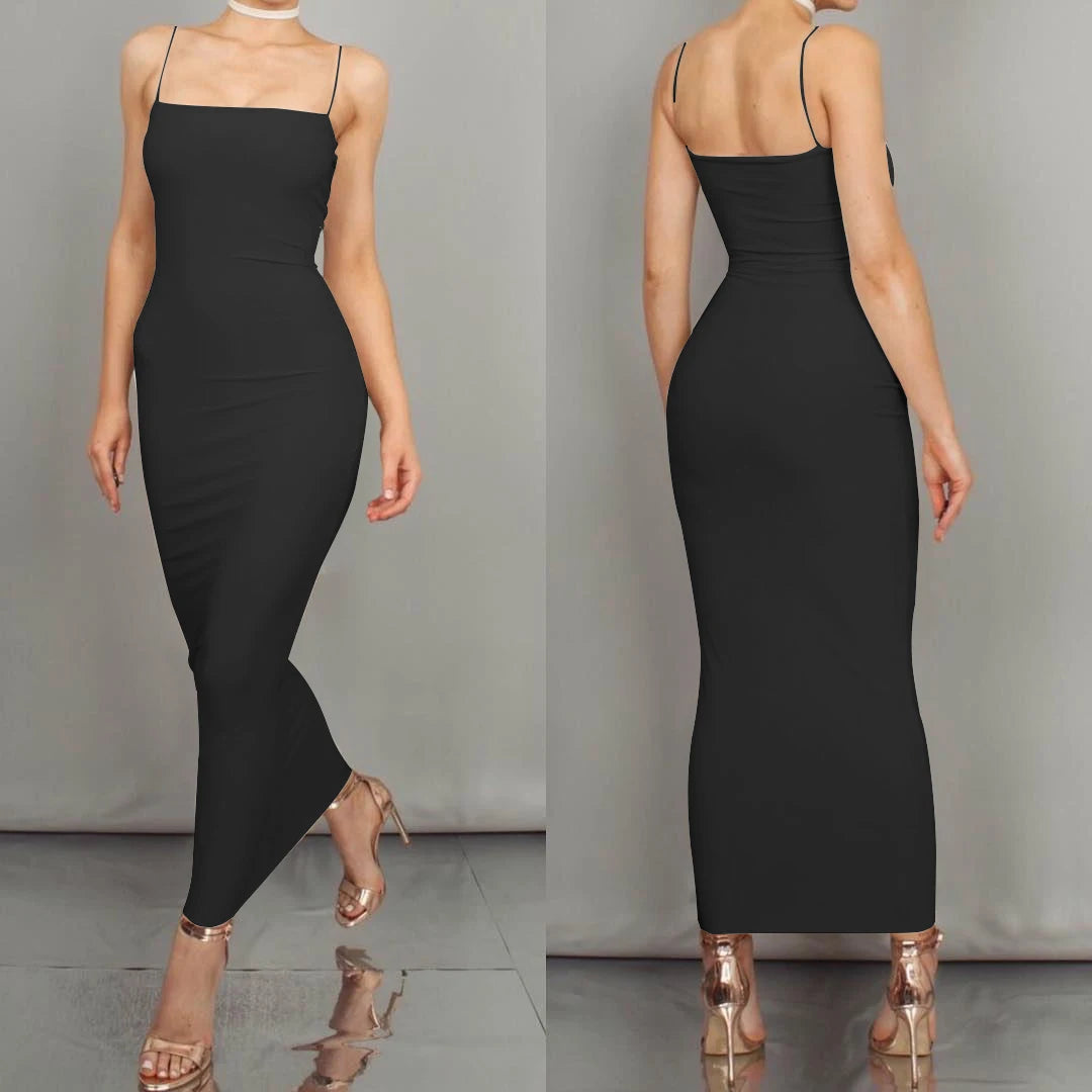 Elegant Strappy Maxi Dress – Night Out Edition