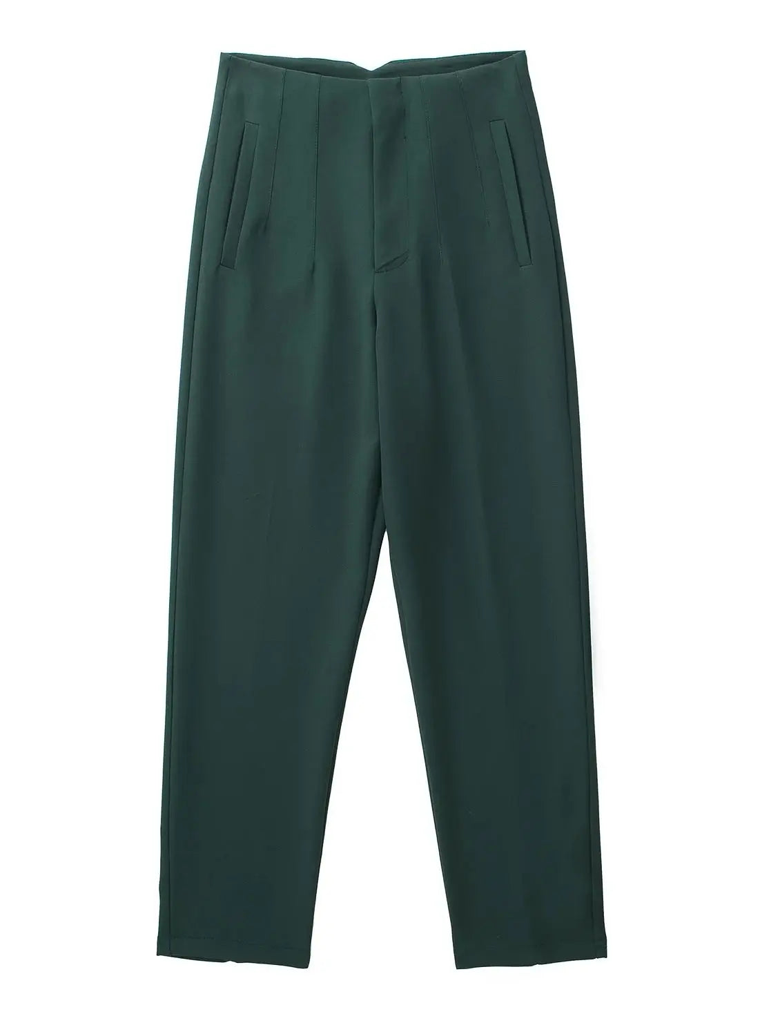 Timeless High-Waist Tailored Pants - Classic Solid Colors