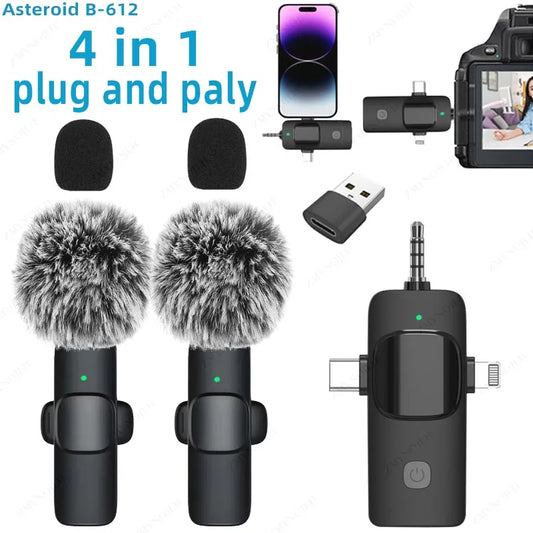 ProLuxe 4-in-1 Wireless Lavalier Microphone