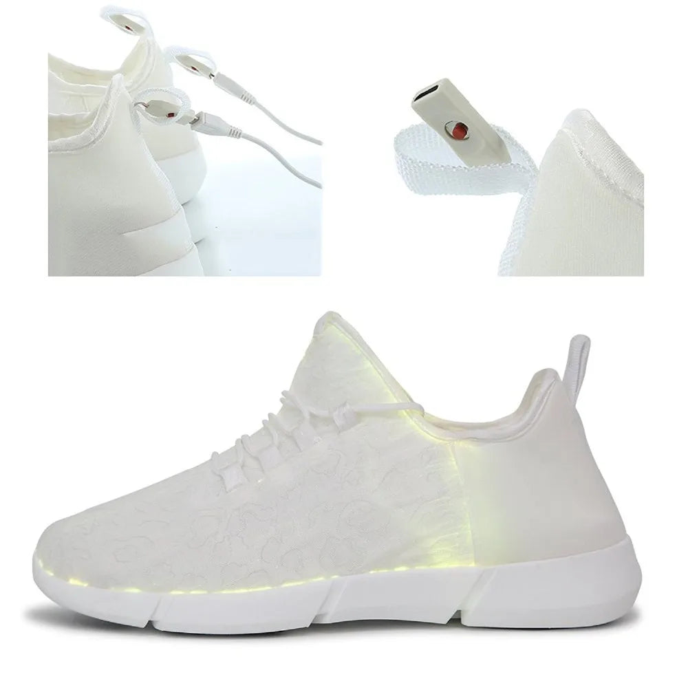 GlowStride USB Rechargeable LED Sneakers