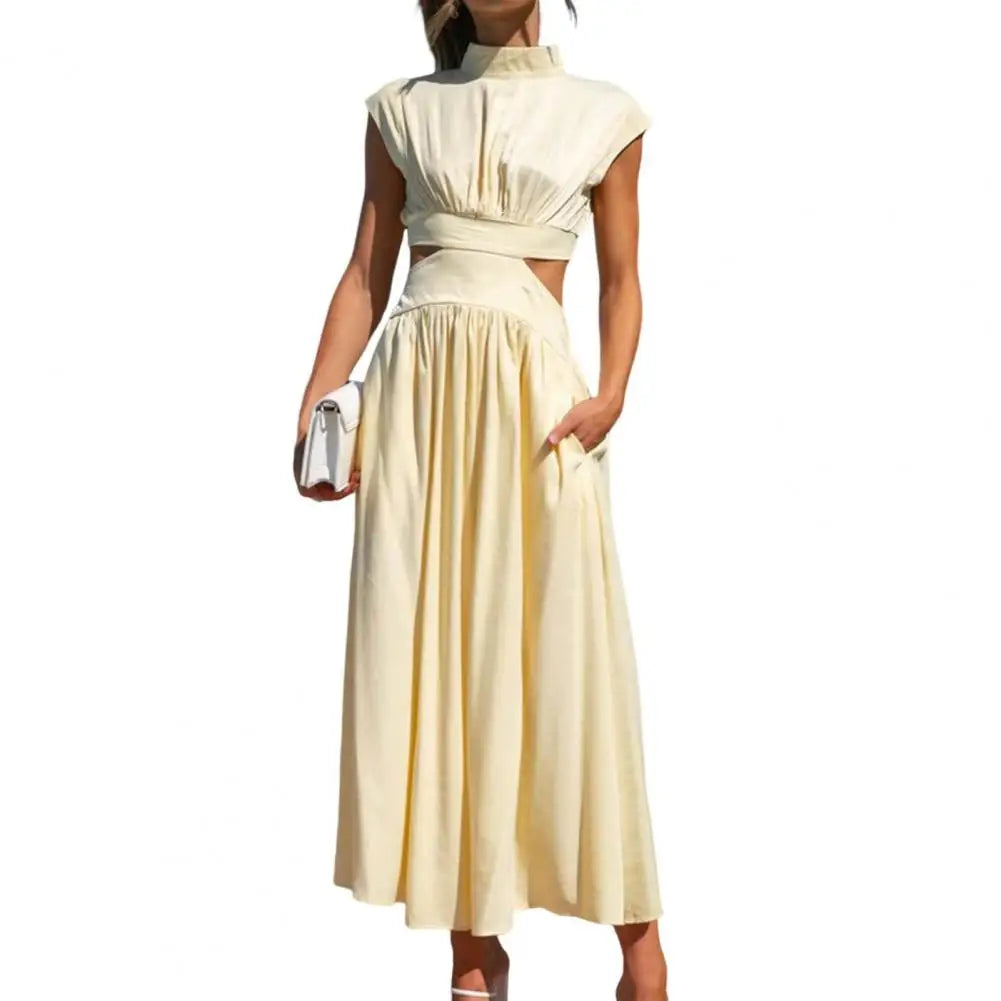 Chic Hollow-Out High Waist Summer Dress