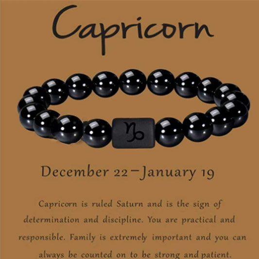 Cosmic Connection Bracelets: Matte Black Agate Beaded Wristbands for Couples