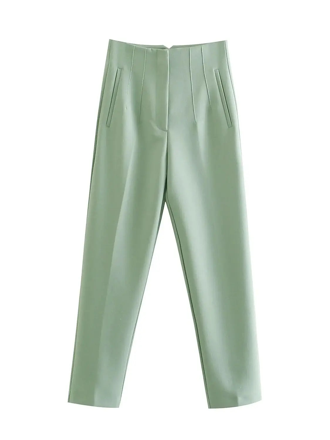 Timeless High-Waist Tailored Pants - Classic Solid Colors