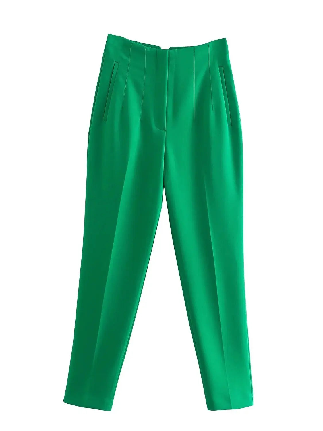 Timeless High-Waist Tailored Pants - Classic Solid Colors