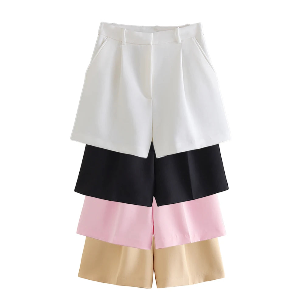 Chic High-Waist Oversized Summer Shorts