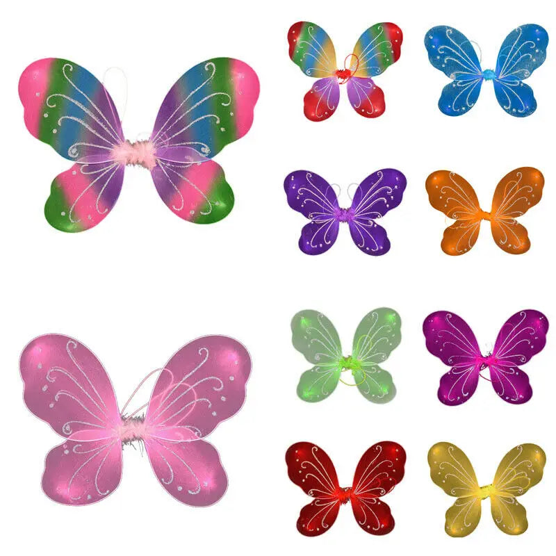 Enchanted Multicolor Butterfly Wings Costume