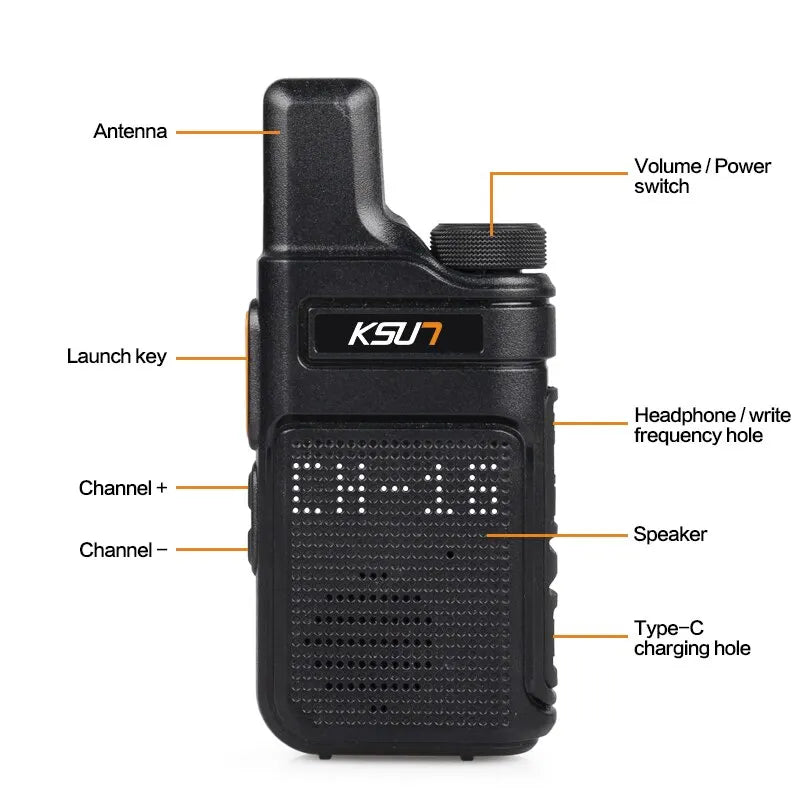 KSUT Mini Pro Walkie Talkie Set