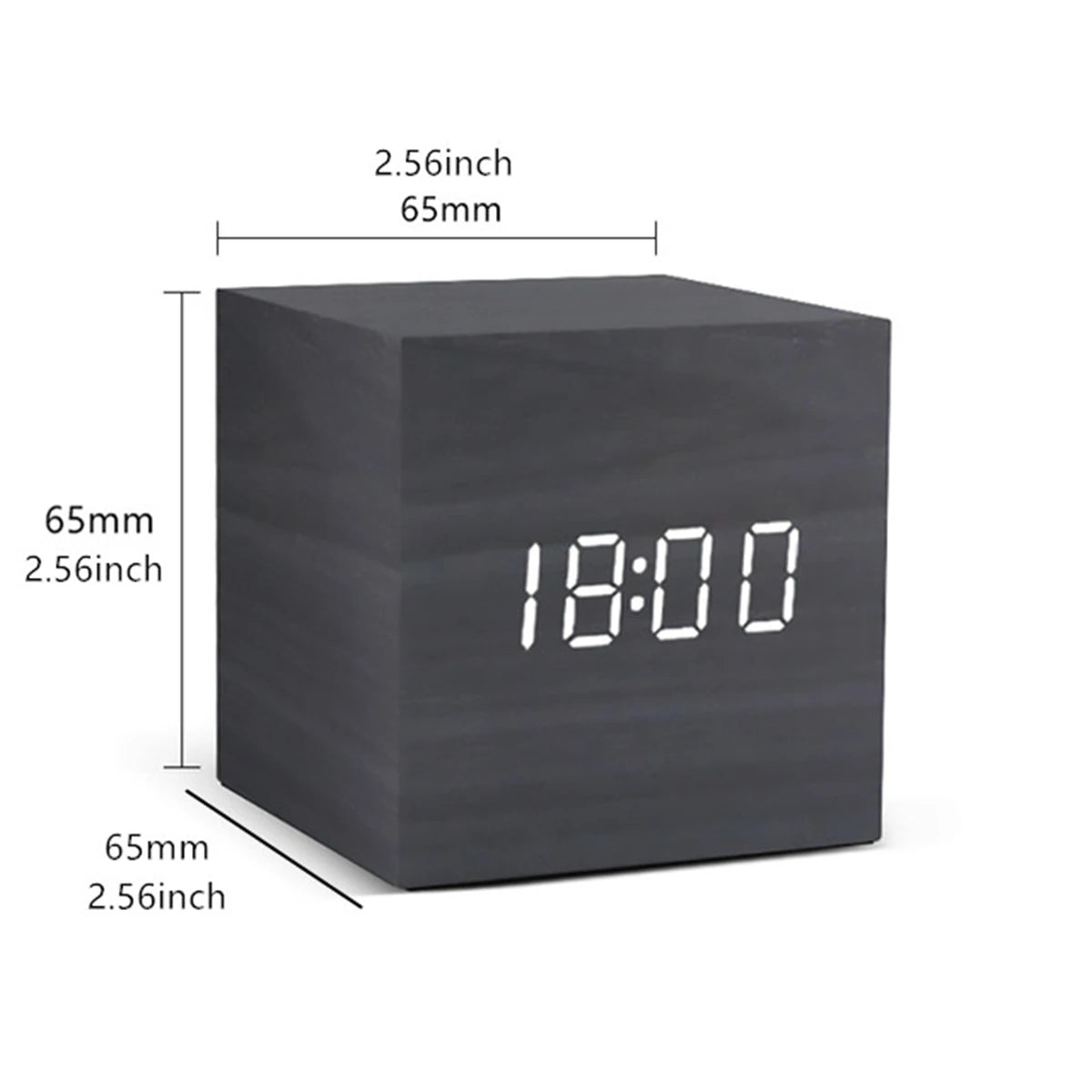 Retro Glow Square LED Alarm Clock with Voice Control