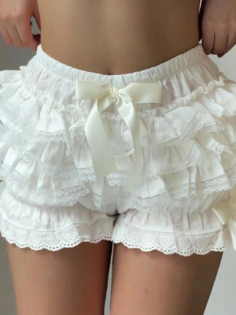 Victorian Lace-Trim Pumpkin Shorts