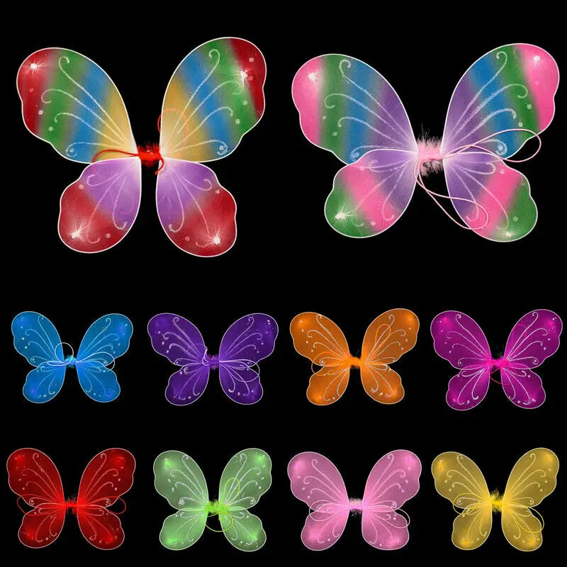 Enchanted Multicolor Butterfly Wings Costume