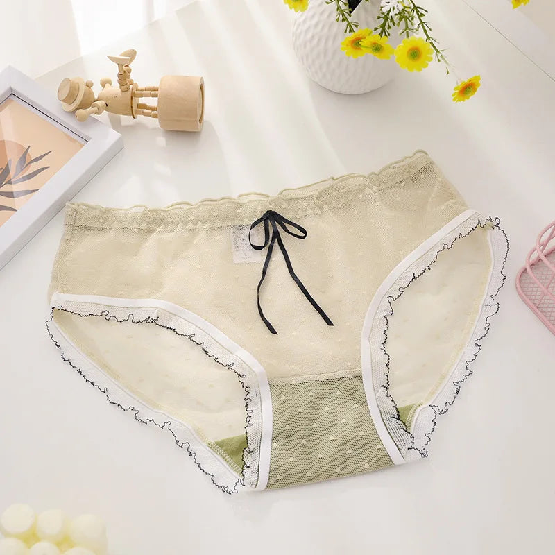 Charming Japanese Gauze Underwear – Elegant Prints for Women