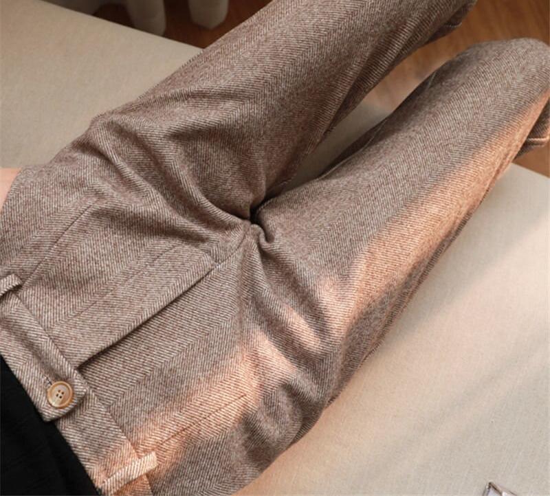 Cozy Wool Harem Trousers – Perfect for Autumn & Winter