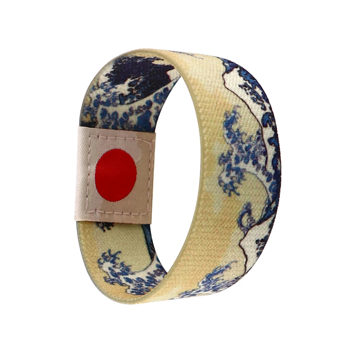 Van Gogh-Inspired Japanese Wave Elastic Wristband - Artful Sport Bracelet for Women & Men