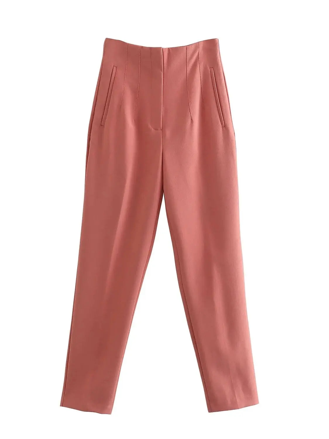 Timeless High-Waist Tailored Pants - Classic Solid Colors