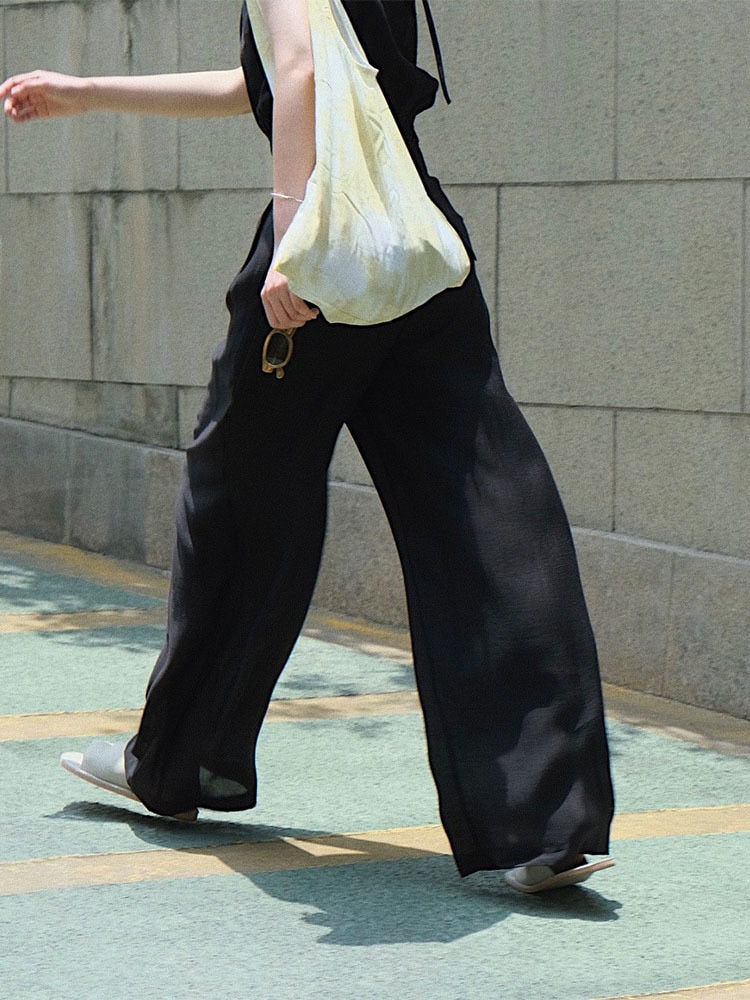 Sunshine Breeze High-Waist Wide-Leg Pants