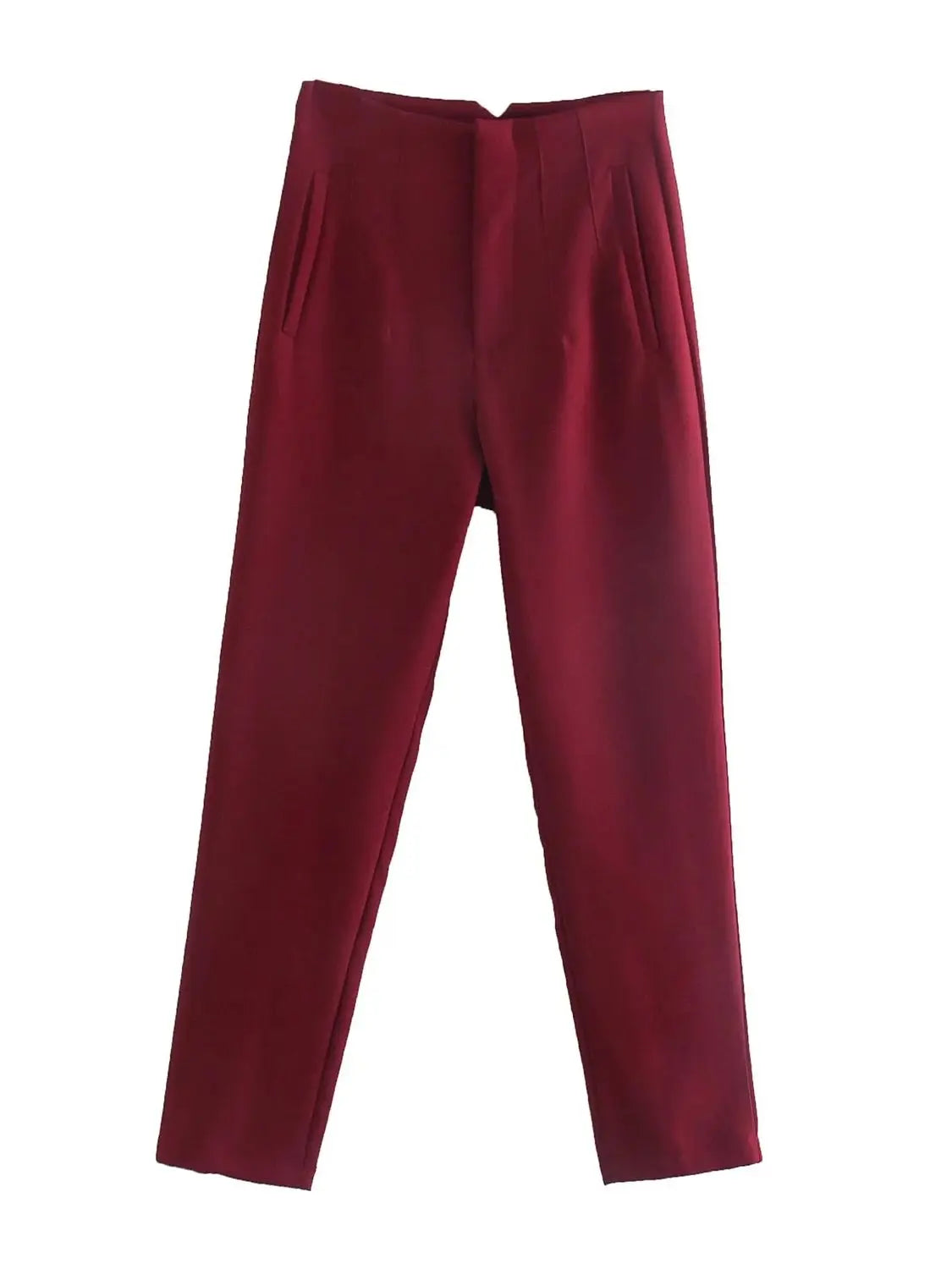 Timeless High-Waist Tailored Pants - Classic Solid Colors