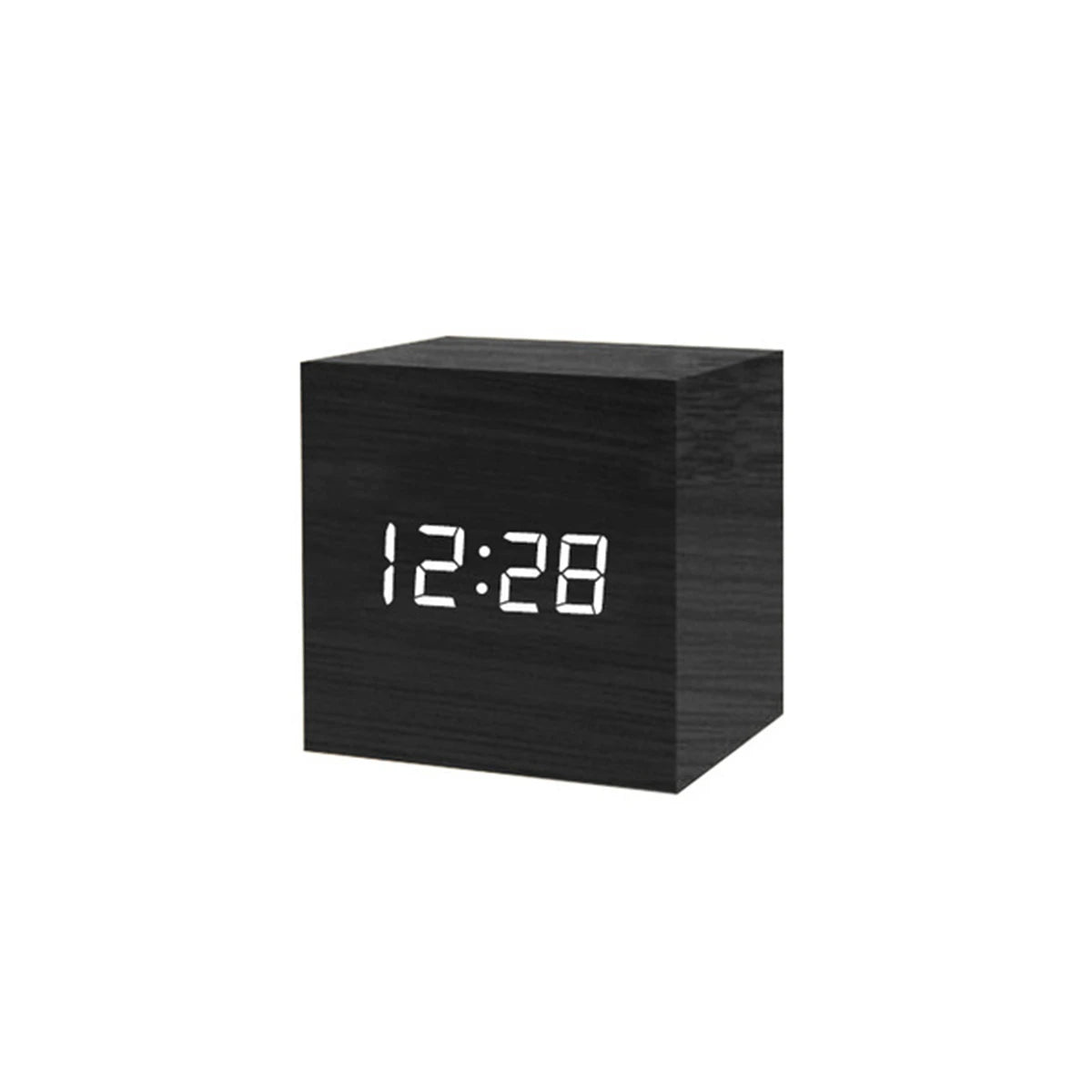 Retro Glow Square LED Alarm Clock with Voice Control