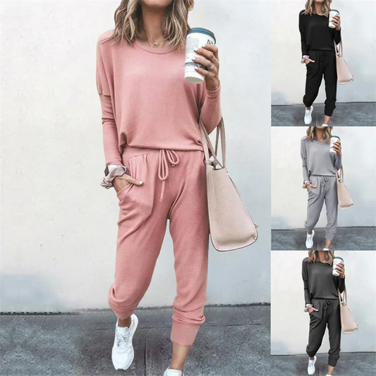 Chic Comfort: Women's Long Sleeve Lounge Set