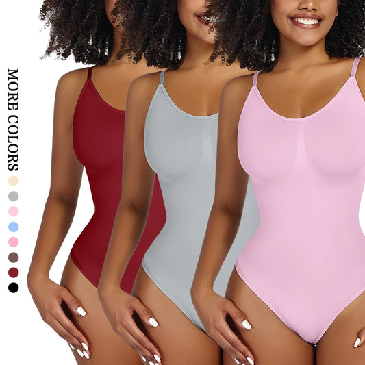 Women's Sculpting Thong Bodysuit – Full Body Slimming Shapewear with Breast Support