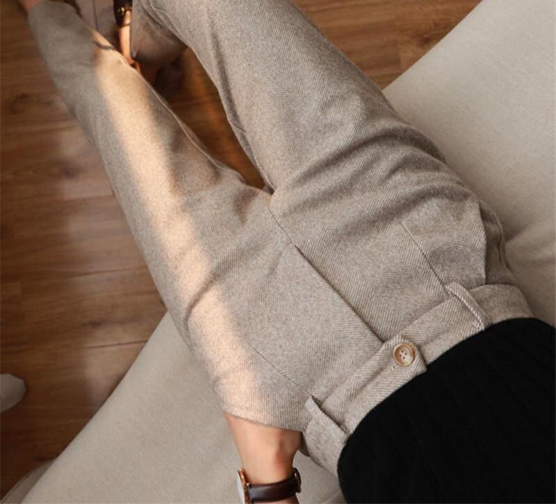 Cozy Wool Harem Trousers – Perfect for Autumn & Winter