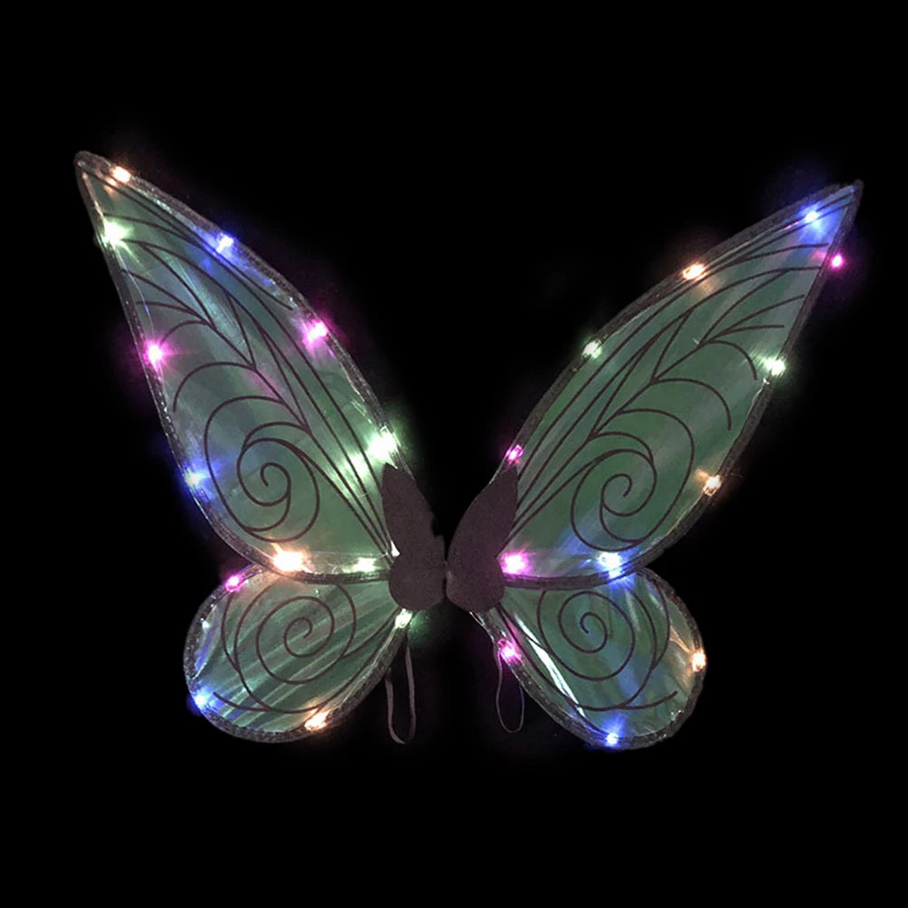 Shimmering LED Butterfly Wings for Kids – Enchanted Fairy Costume Accessory