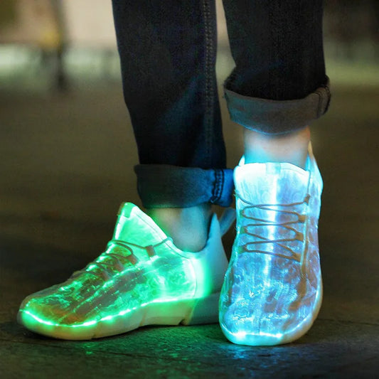 GlowStride USB Rechargeable LED Sneakers