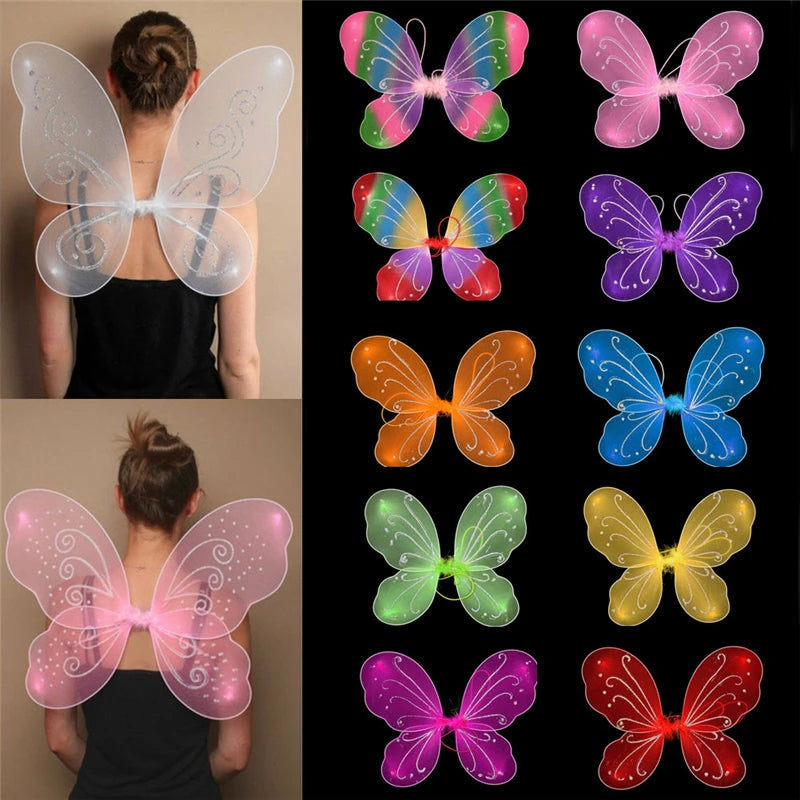 Enchanted Multicolor Butterfly Wings Costume