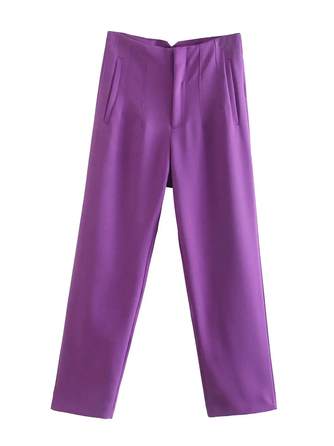 Timeless High-Waist Tailored Pants - Classic Solid Colors