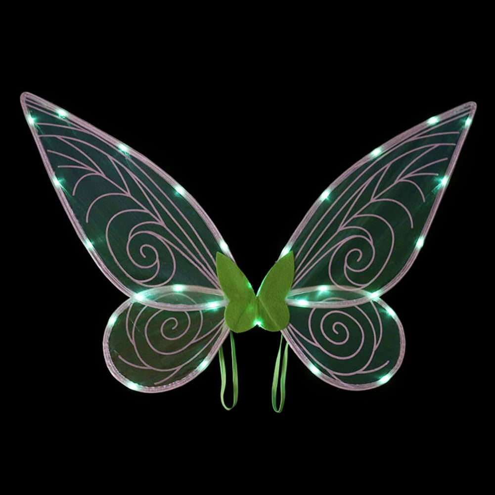 Shimmering LED Butterfly Wings for Kids – Enchanted Fairy Costume Accessory