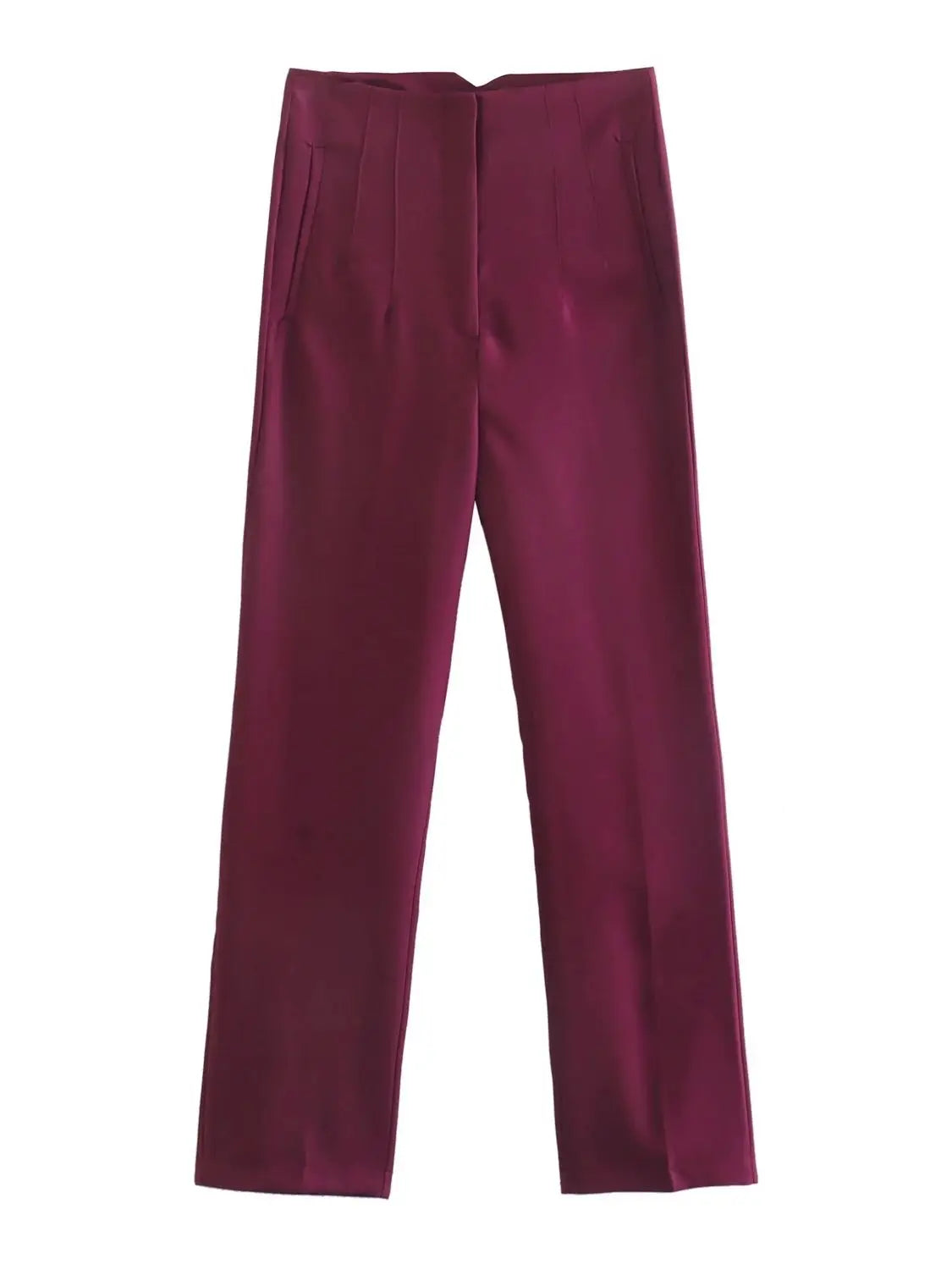 Timeless High-Waist Tailored Pants - Classic Solid Colors