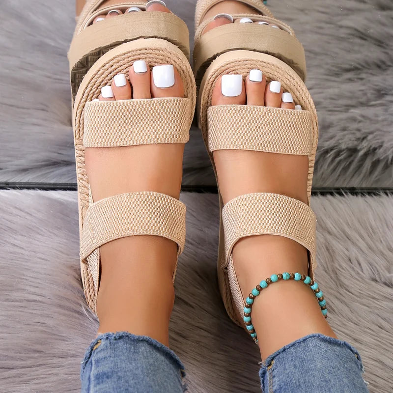 Breezy Minimalist Wedge Sandals - Lightweight Summer Slides