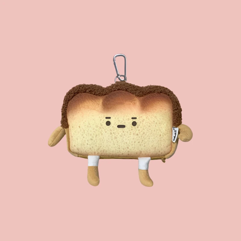 Cozy Toast Plush Shoulder Bag - Adorable & Soft Accessory