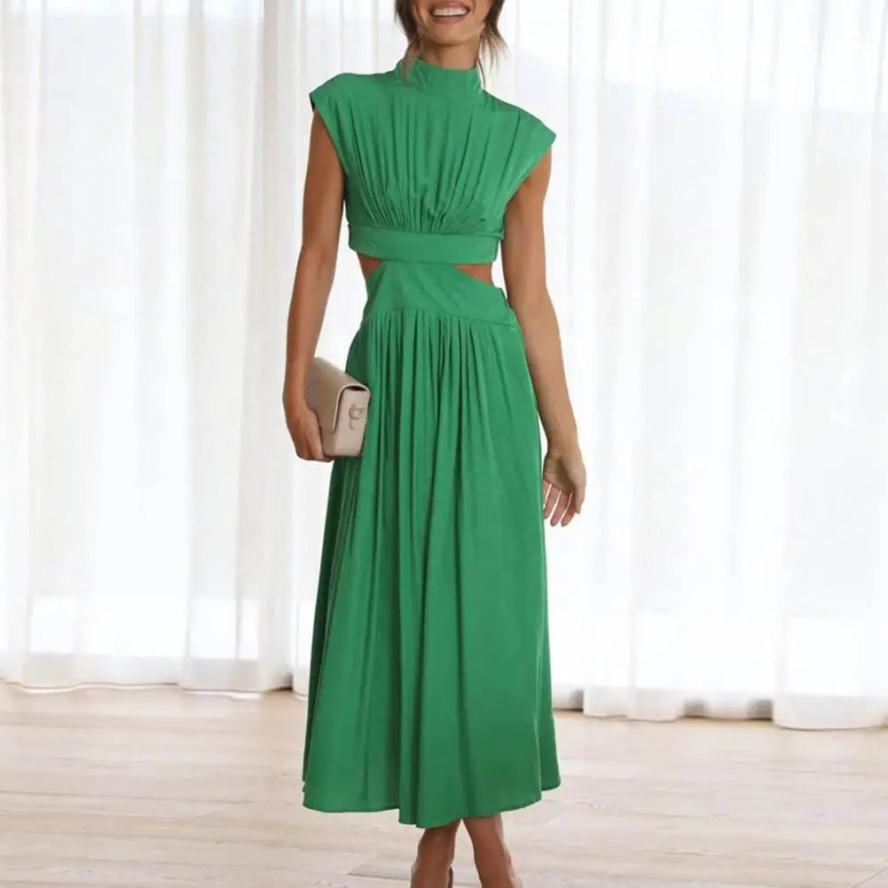 Chic Hollow-Out High Waist Summer Dress