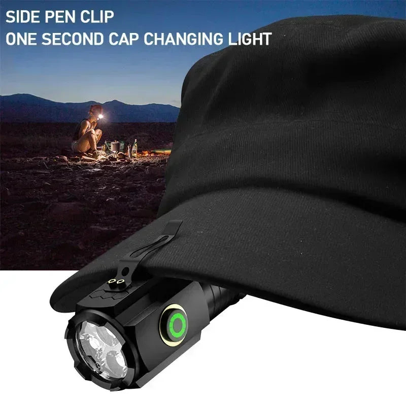 UltraBright Mini LED Rechargeable Pocket Torch - Waterproof & Magnetic