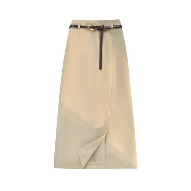 Seoulish Vintage A-Line Split Skirt