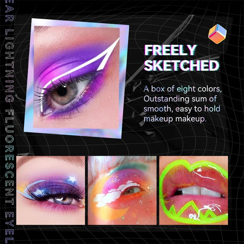 Neon Glow UV Eyeliner Pen – Vibrant & Waterproof Liquid Liner