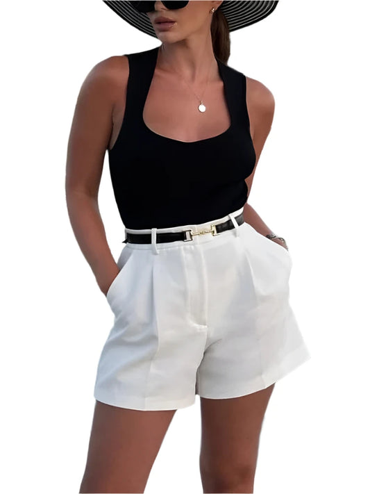 Chic High-Waist Oversized Summer Shorts