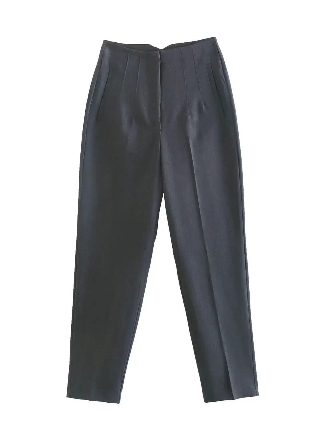 Timeless High-Waist Tailored Pants - Classic Solid Colors