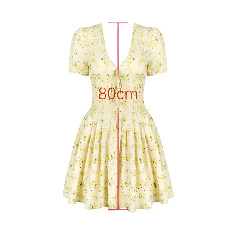 Sunny Bloom Puff Sleeve Party Dress - Elegant Floral Summer Style